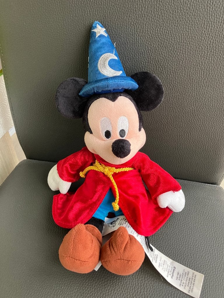 Mickey Mouse Fantasia knuffel ( Disneyland Parijs ), Verzamelen, Ophalen of Verzenden, Mickey Mouse, Zo goed als nieuw, Knuffel
