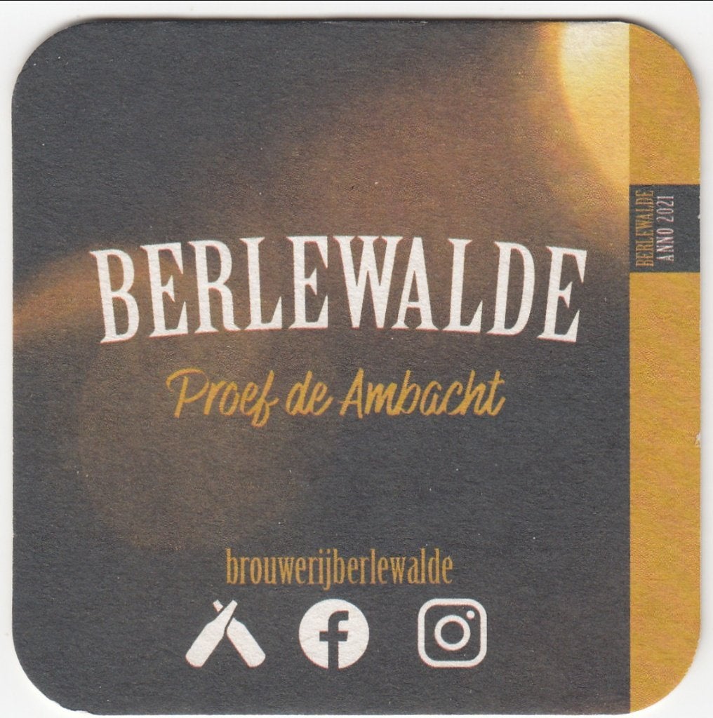 1 BERLEWALDE BIERVILTJE, Ophalen of Verzenden, Gebruikt, Viltje(s), Overige merken