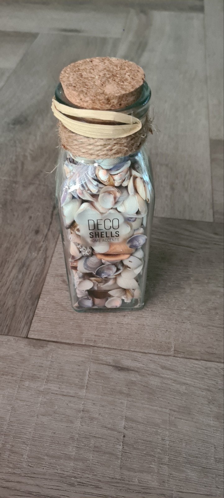 Decoratieve glazen fles met schelpen, Ophalen, Meerkleurig, Nieuw, Landelijk
