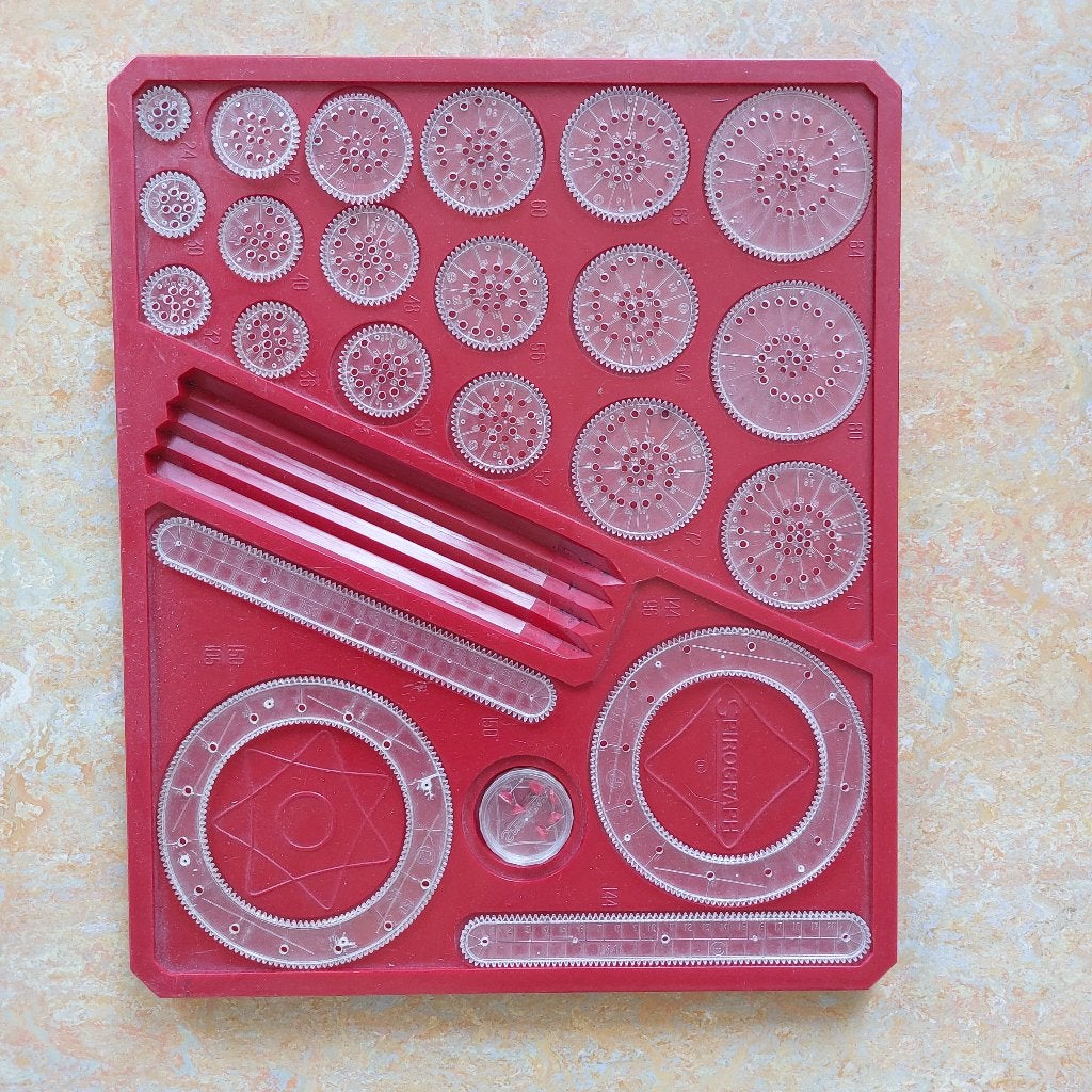 Vintage spirograph, Een of twee spelers, Ophalen of Verzenden, Gebruikt