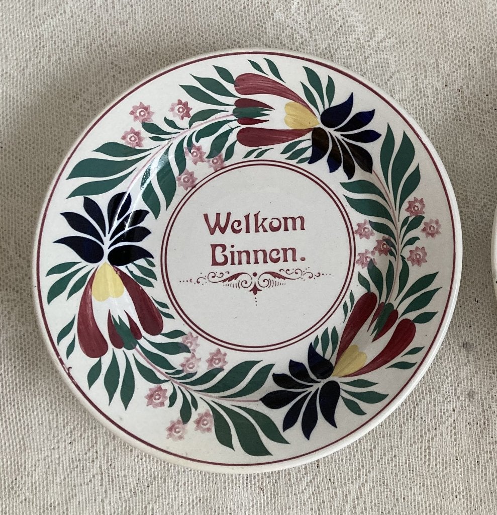 Brocante sierbord - wandbord met tekst / Boerenbont, Ophalen, ---, Wandbord of Wandpaneel, ---
