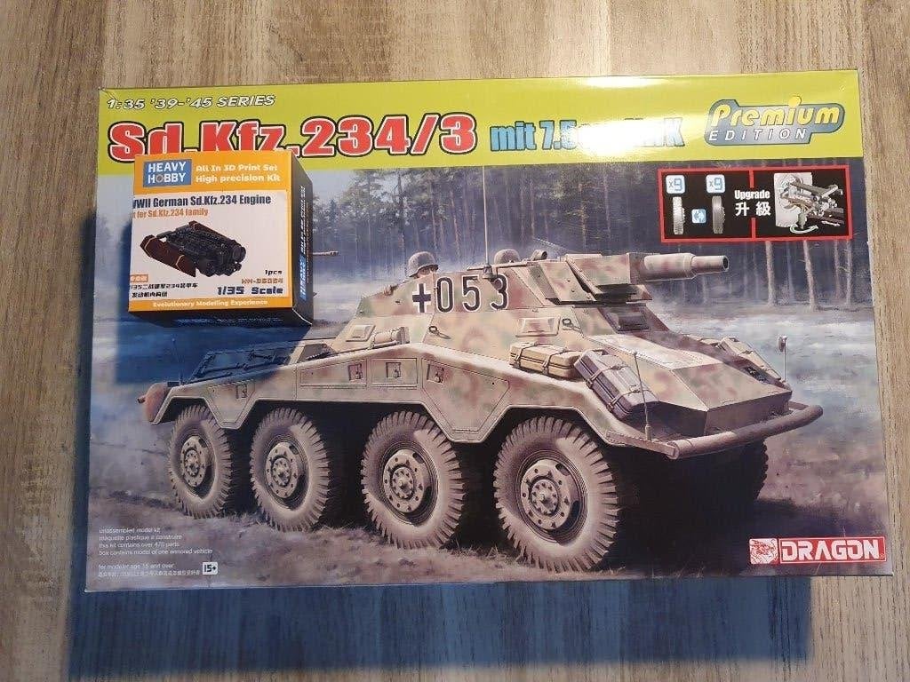 Sd.Kfz. 234/3 mit 7.5cm KwK Dragon | No. 6964 | 1:35, Hobby en Vrije tijd, Modelbouw | Auto's en Voertuigen, Overige merken, Tank