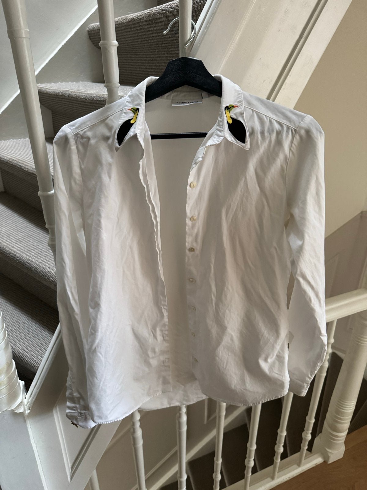 Fabienne Chapot blouse met toekans - Maat S, Kleding | Dames, Blouses en Tunieken, Ophalen of Verzenden, Zo goed als nieuw, Maat 36 (S)