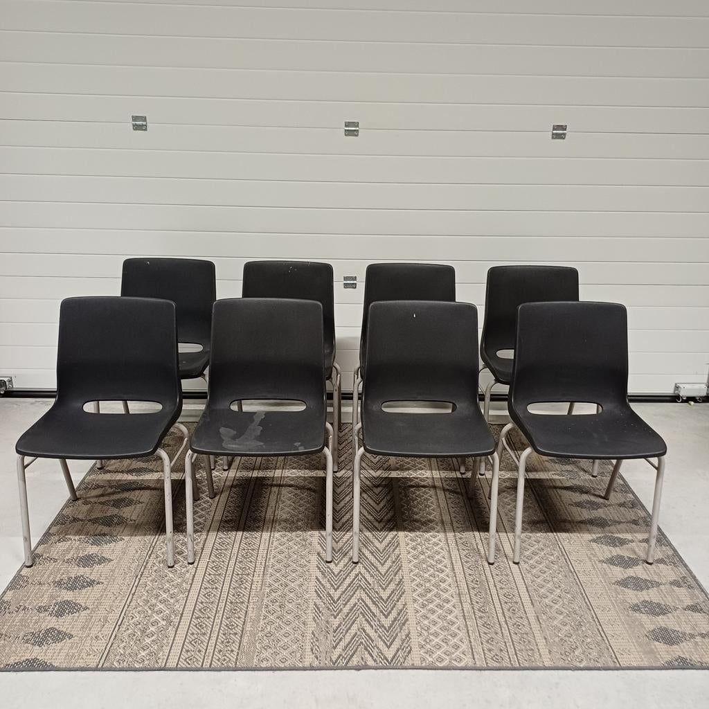8 x stapelstoelen kantine stapelbare partij stoelen, Ophalen, Gebruikt, Bruin, Vijf, Zes of meer stoelen