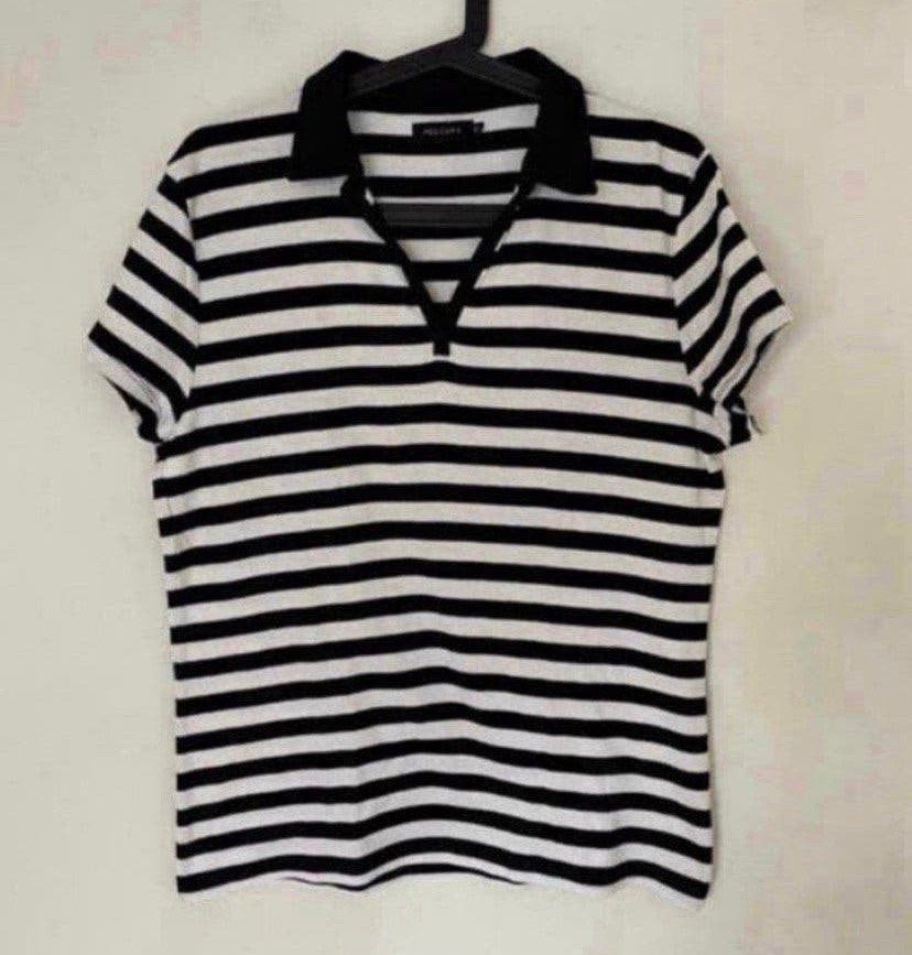 Dames polo shirt, zwart / wit, maat xl, Verzenden, Zwart, Maat 46/48 (XL) of groter, Nieuw