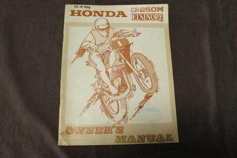 Honda CR250 M Elsinore 1975 motorcycle owner's manual Cross, Ophalen of Verzenden, Honda