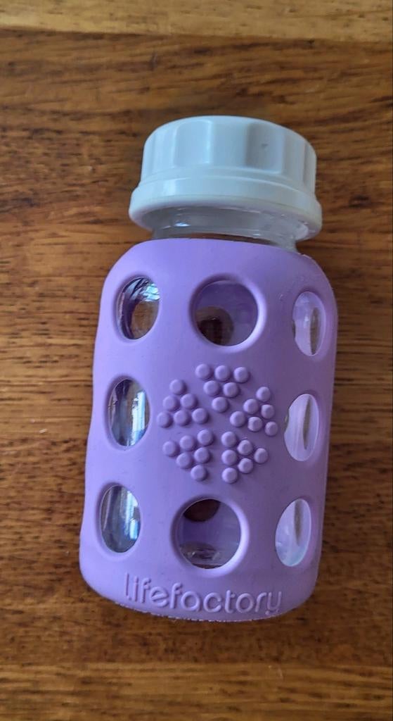 Lifefactory babyfles/peuterfles lilakleurig, Ophalen of Verzenden, Zo goed als nieuw, Overige typen