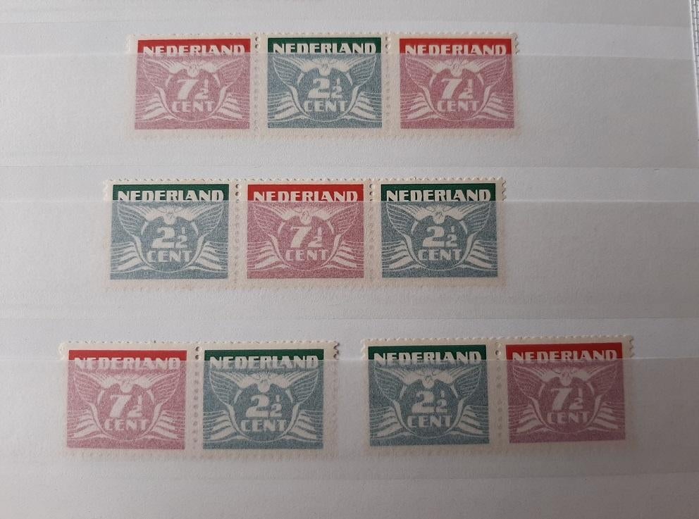 Nederland 1941, combinatie stroken, Postzegels en Munten, Postzegels | Nederland, Ophalen of Verzenden, Na 1940, Postfris