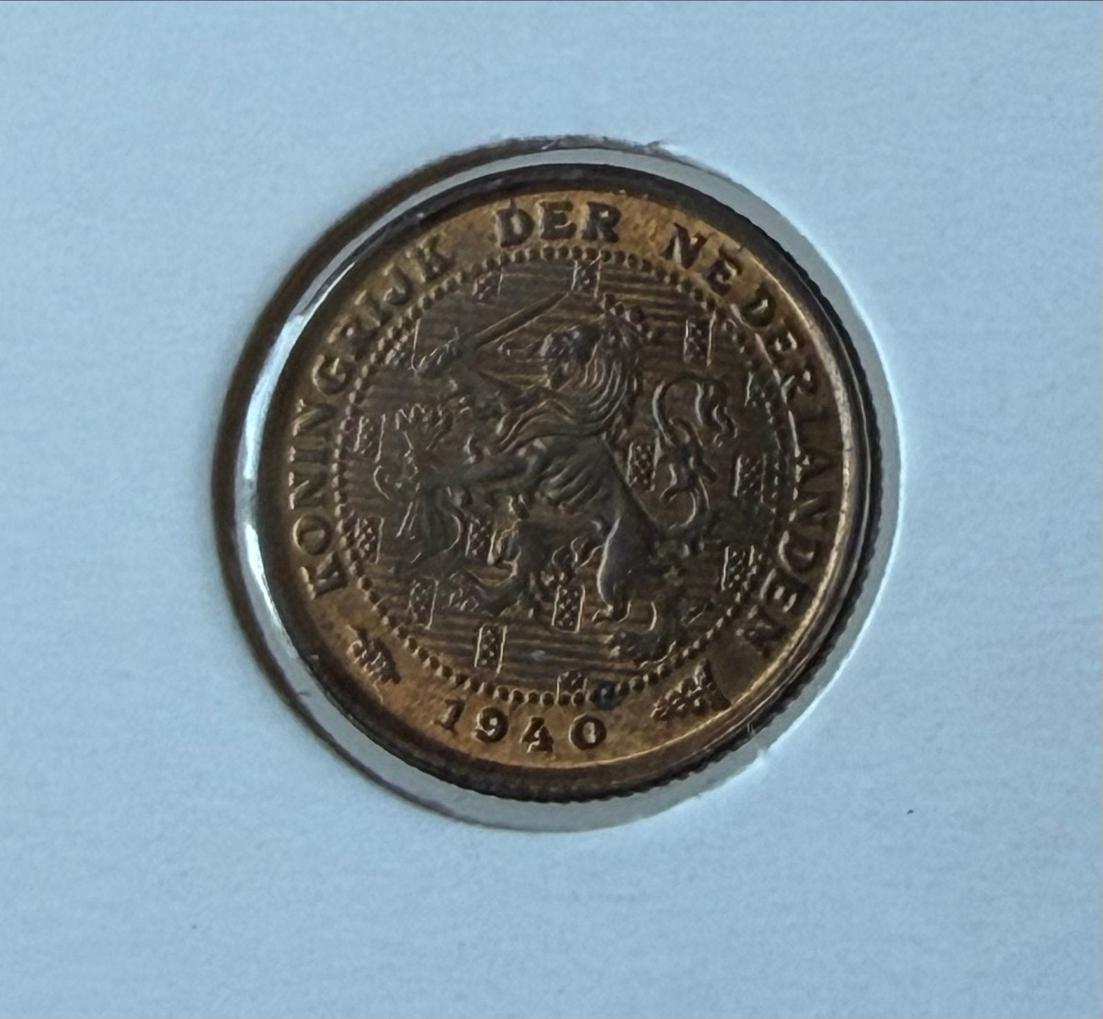 Nederland 1/2 cent 1940 Koningin Wilhelmina (Red Brown), Verzenden, Koningin Wilhelmina, 1 cent, Losse munt