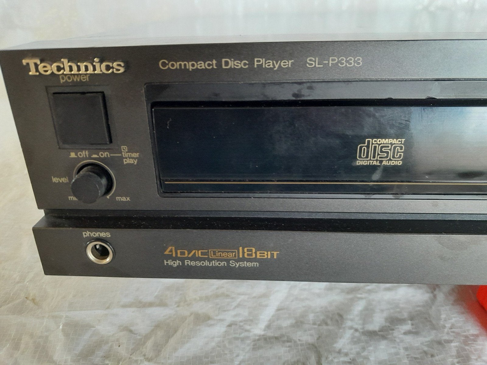 Technics SL-P333 Compact Disc Speler - Vintage CD-speler, Ophalen of Verzenden, Gebruikt, Technics