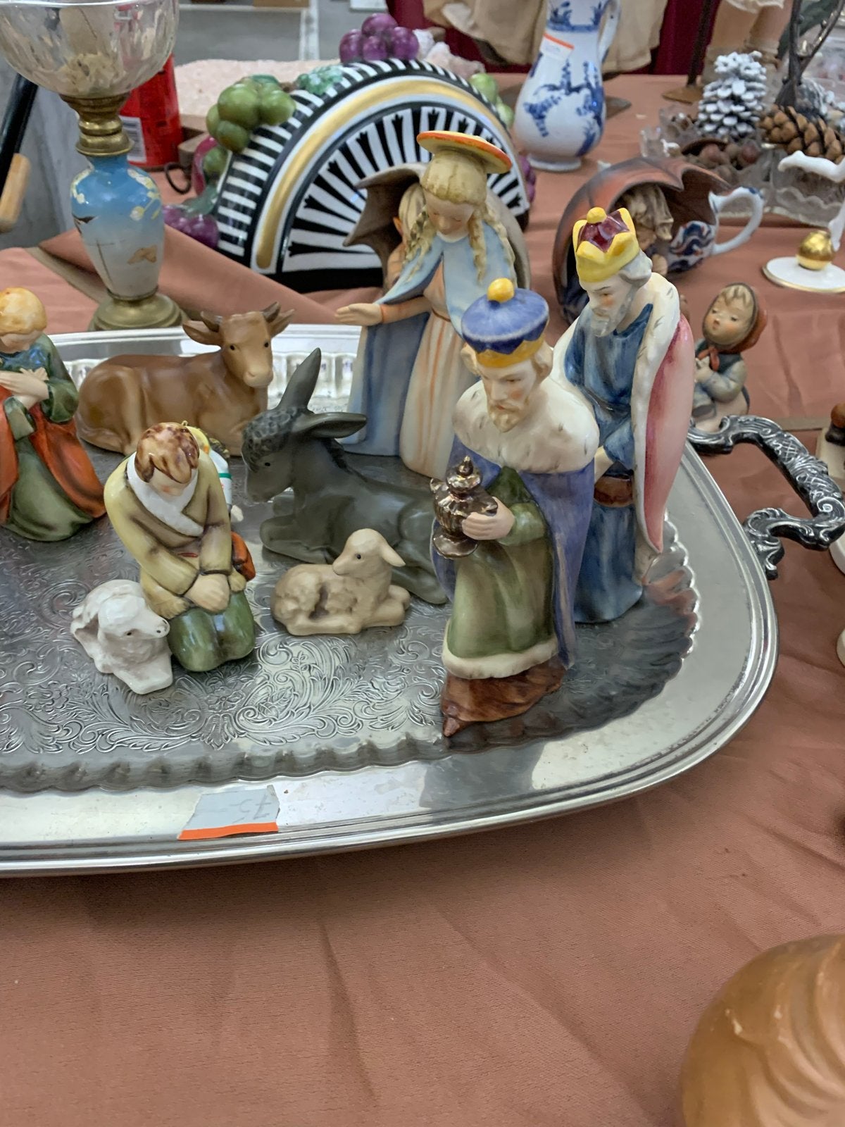 Goebel Kerststal Beeldjes Set - Jozef, Maria, Wijzen, Dieren, T, Ophalen of Verzenden, Zo goed als nieuw, N