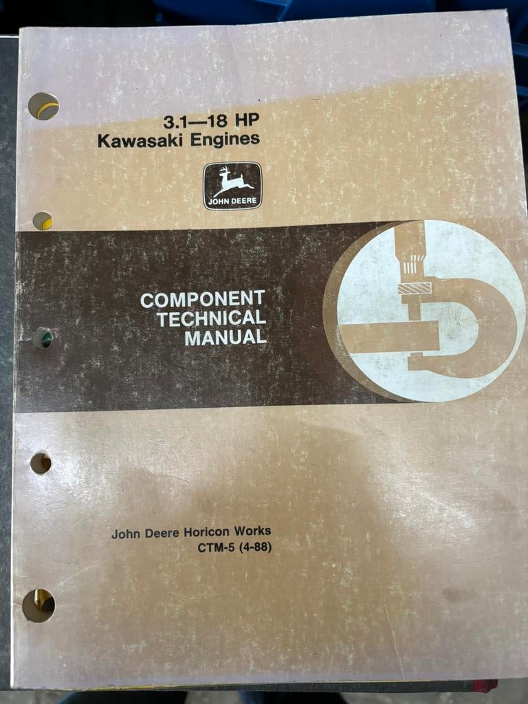John deere werkplaatshandboek voor kawasaki motoren, Ophalen of Verzenden