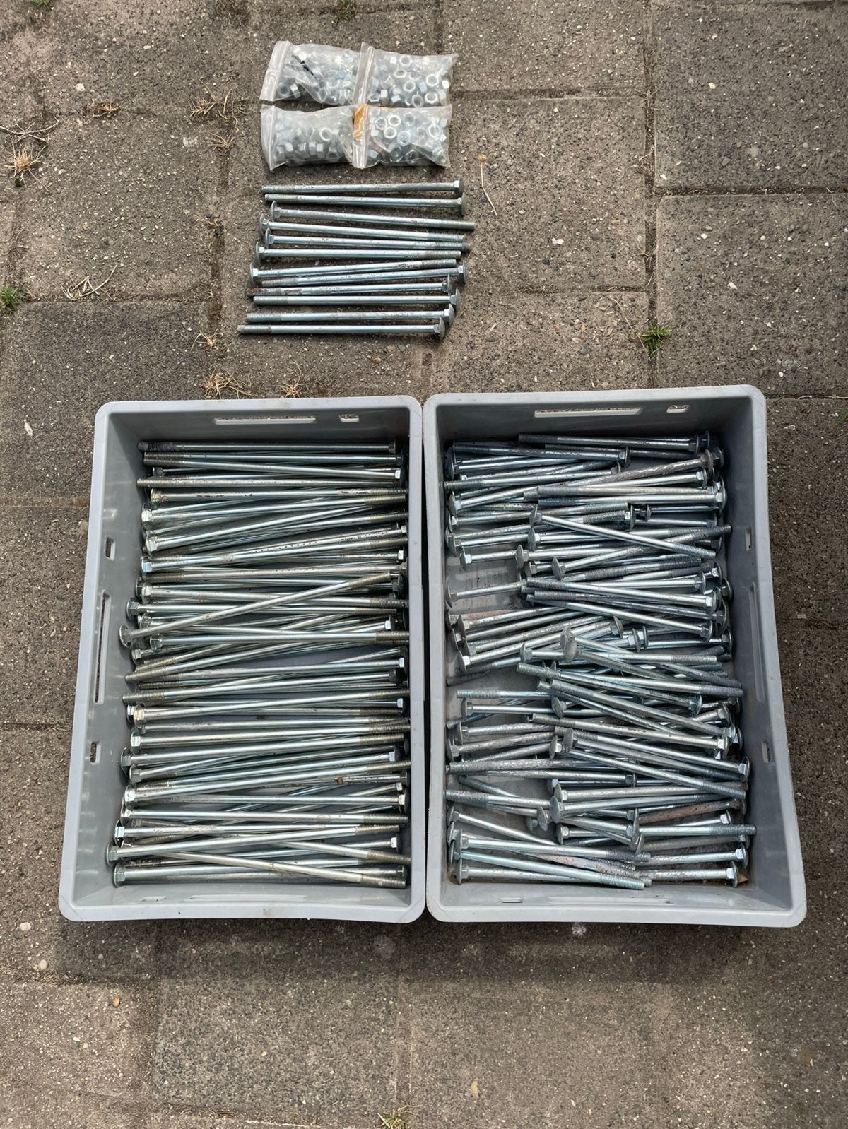 Partij M12 slotbouten, Doe-het-zelf en Verbouw, IJzerwaren en Bevestigingsmiddelen, Ophalen of Verzenden, Zo goed als nieuw, Bouten of Moeren