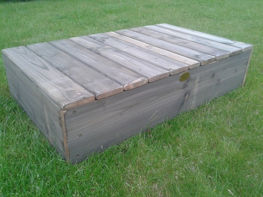 HOUTEN ZANDBAK 50x100 incl deksel kant en klaar geleverd, Ophalen, Nieuw