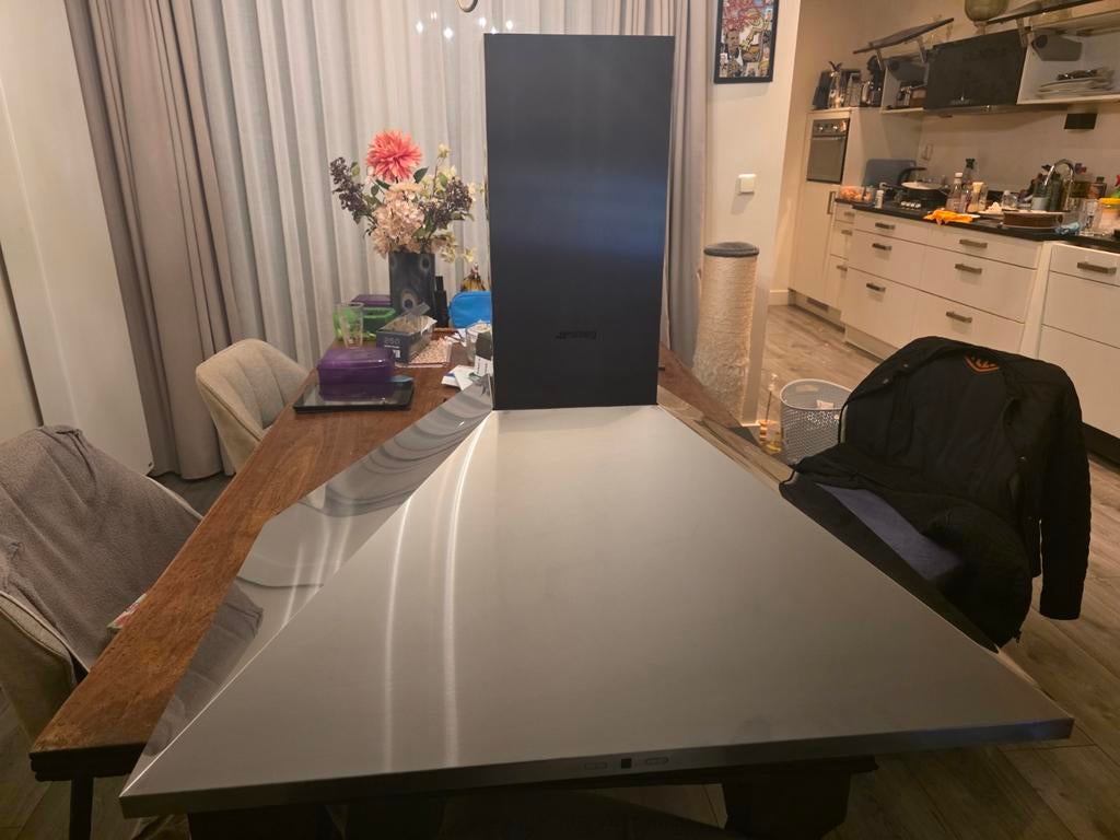 Smeg Afzuigkap, Witgoed en Apparatuur, Afzuigkappen, Ophalen, Gebruikt, Wandschouwkap, 400 tot 600 m³ per uur