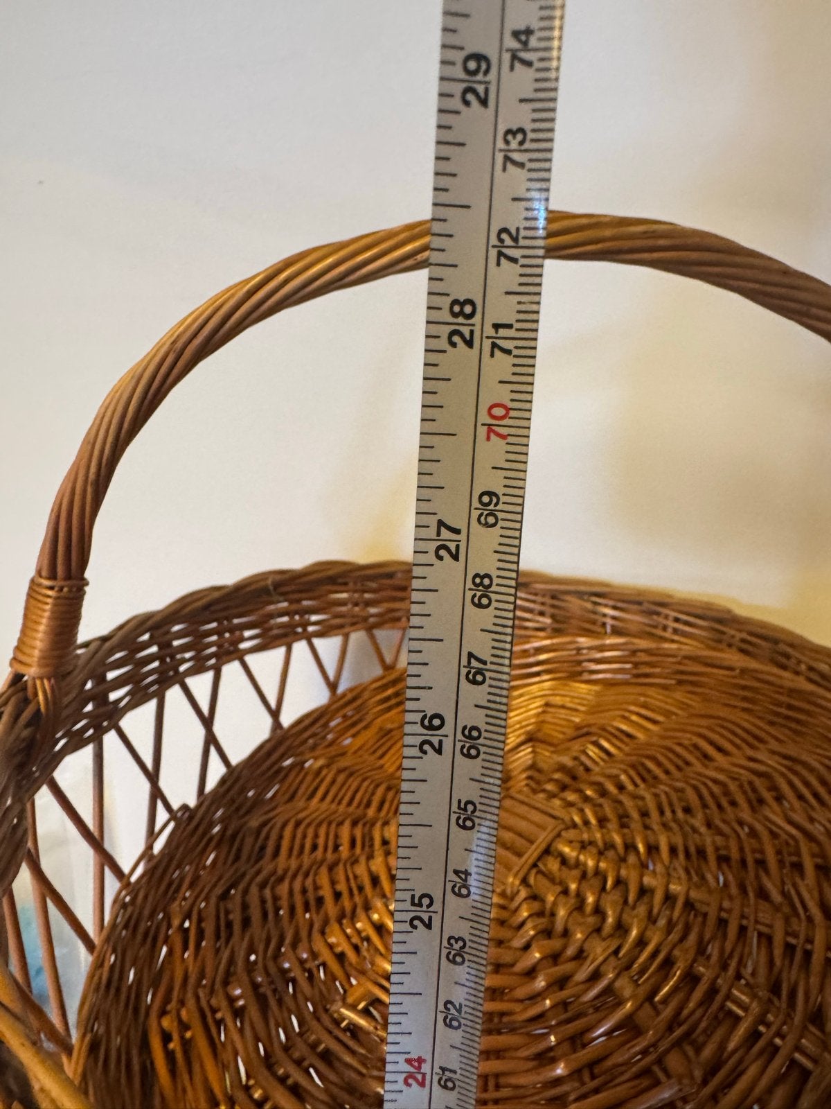 Vintage rieten mand met handvat - perfect voor decoratie, Ophalen