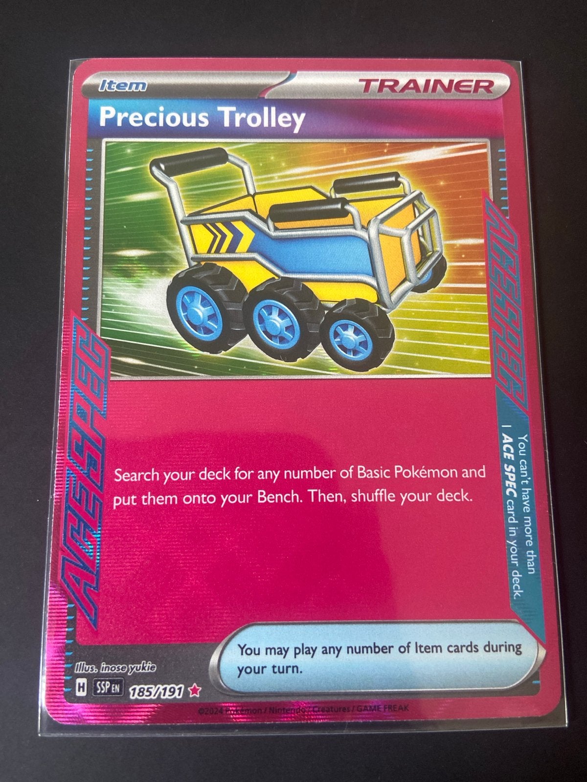 Pokémon TCG: Precious Trolley (ACE SPEC) 185/191, Verzenden, Zo goed als nieuw, Losse kaart