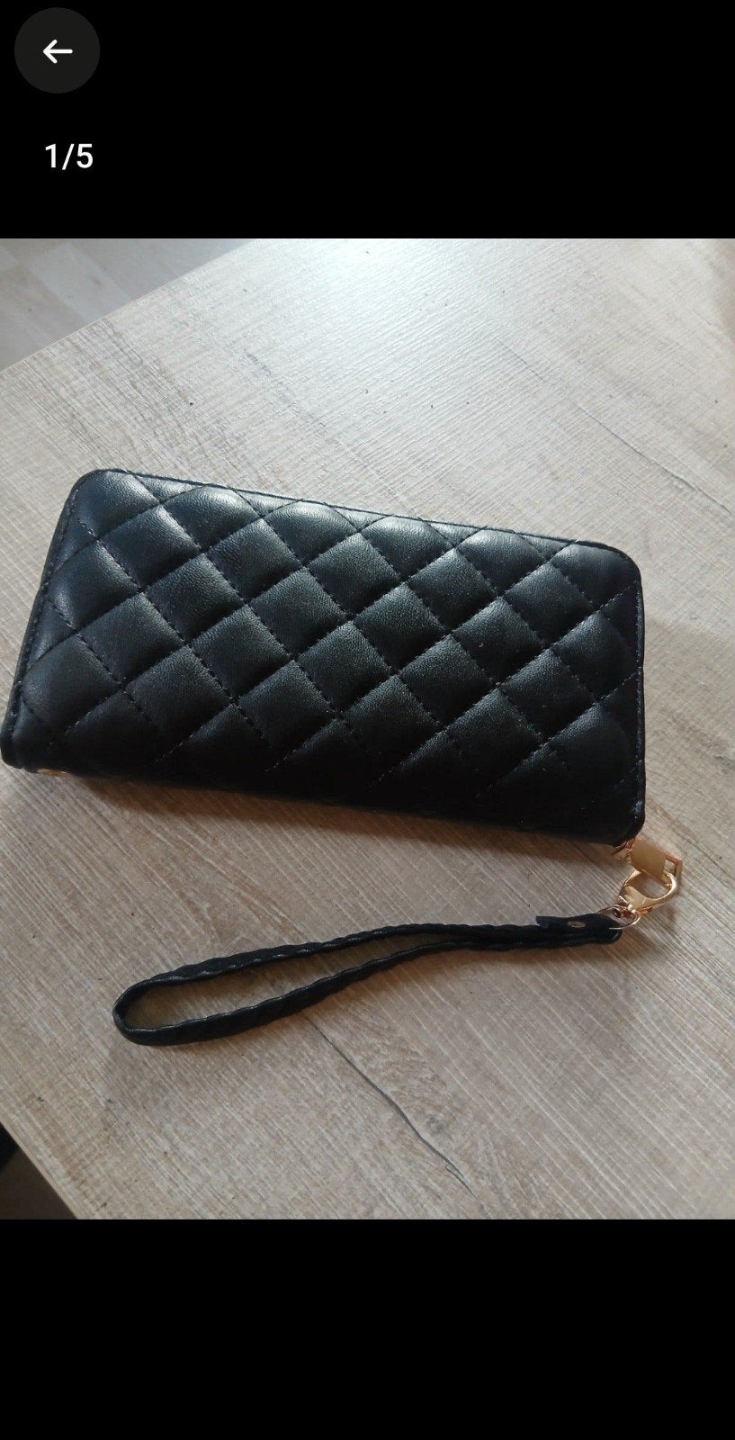Nieuwe Zwarte Lederen Dames Portemonnee - Heel Mooi!, Overige merken, Zwart, Nieuw, Ophalen of Verzenden