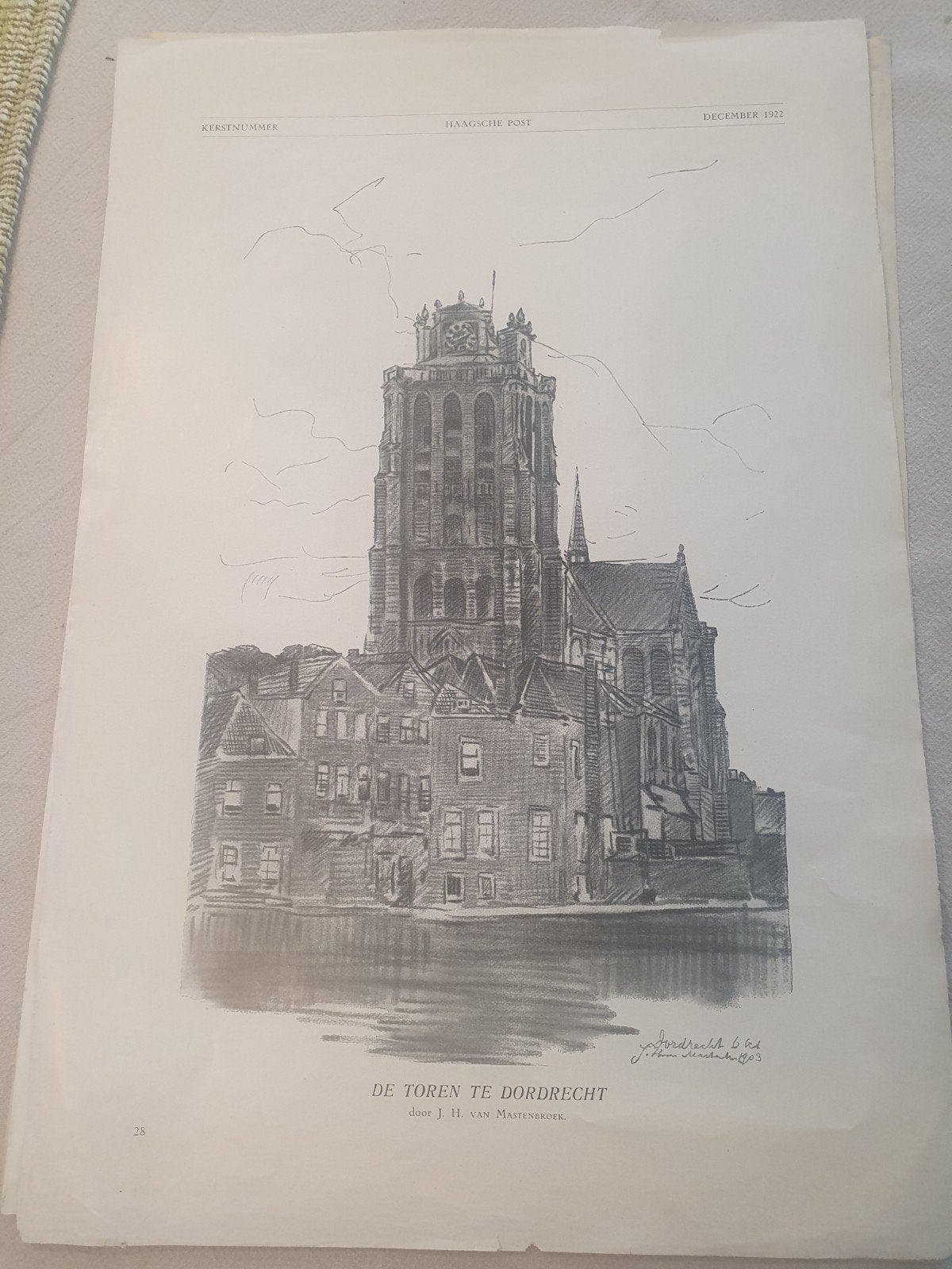 1922 De Toren te Dordrecht J.H. van Mastenbroek, Antiek en Kunst, Ophalen