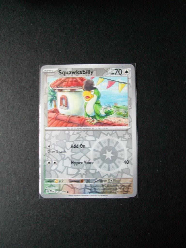 1627. Nieuwe Pokemon Kaart Holofoil SQUAWKABILLY  (141/159), Verzenden, Nieuw, Losse kaart, Foil