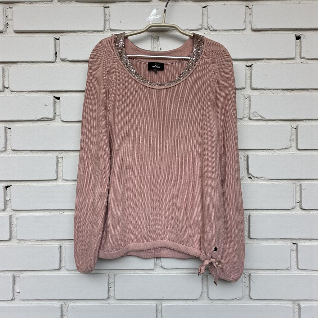 Monari Trui Maat 36 Oud Roze Gebreid Strass Sjiek, Monari, M, Ophalen of Verzenden, Roze