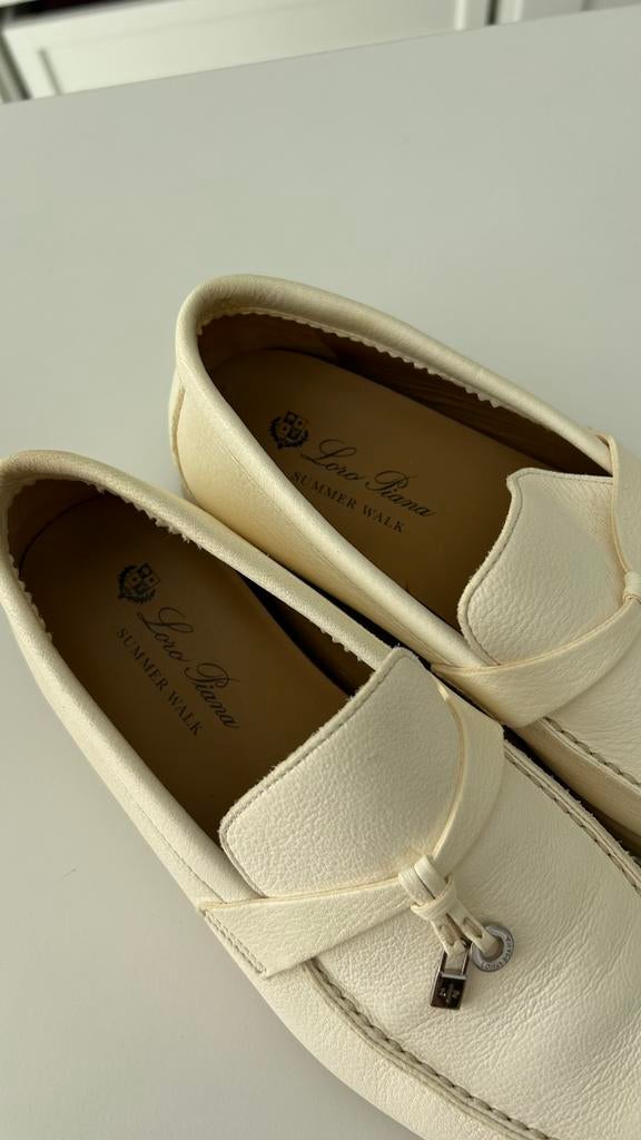 Loro Piana, 39  leren summer walks nieuw , incl bon & doos, Kleding | Dames, Schoenen, Nieuw, Ophalen of Verzenden, Wit, Instappers