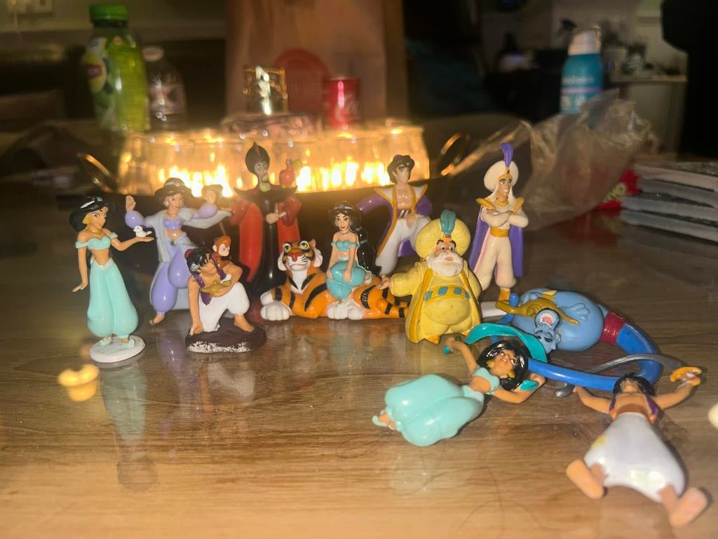 Vintage Aladin Disney Figuurtjes Set, Verzamelen, Poppetjes en Figuurtjes, Gebruikt, Ophalen of Verzenden