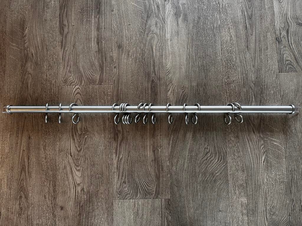 Kapstok 113cm - In te korten, blind ophangsysteem, Gebruikt, 100 tot 150 cm, Metaal, Ophalen