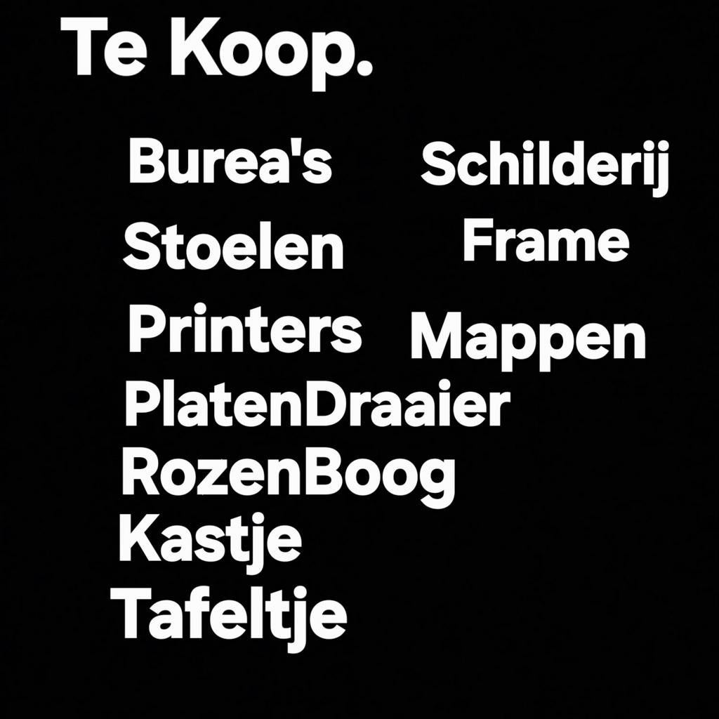 Burea's - Printers - Stoelen - Tafeltje - Kastje, Eén persoon, Overige soorten