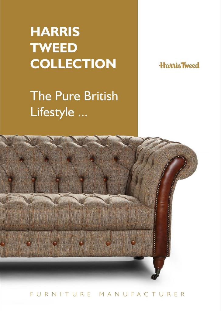 Originele Harris Tweed Chesterfield Collectie fauteuils Stof, Ophalen of Verzenden, Nieuw, 75 tot 100 cm, Leer