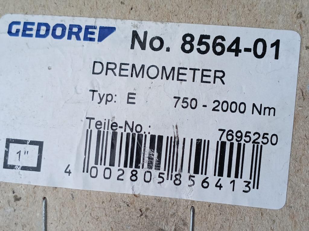 Gedore momentsleutel Dremometer type E 750 - 2000nm 1", ., Zo goed als nieuw, ., Ophalen of Verzenden