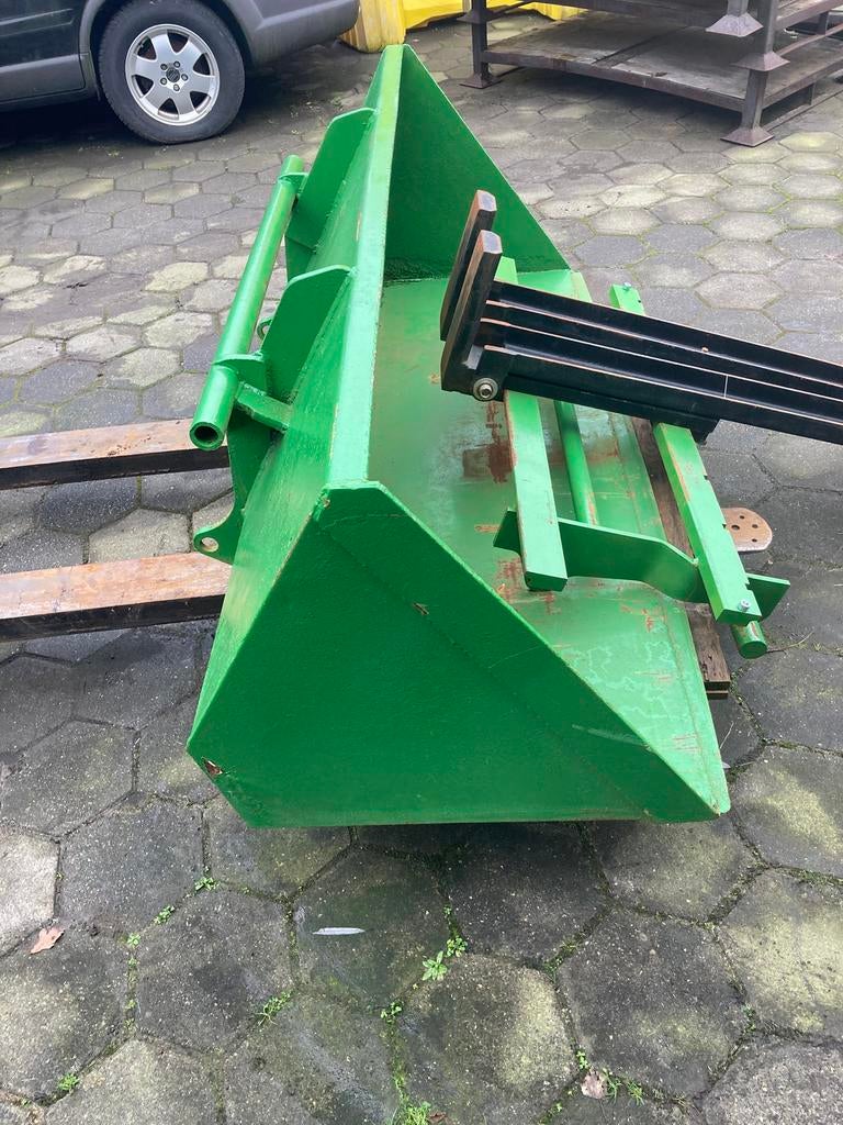 Grondbak 875,- en palletvork 375,- voorlader o.a. John Deere, Zakelijke goederen, Agrarisch | Werktuigen, Ophalen of Verzenden