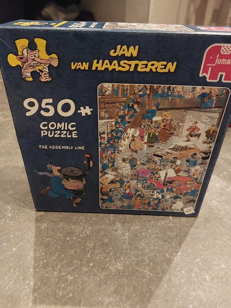 Jan van Haasteren 950 stukjes The Assembly line, Ophalen of Verzenden, 500 t/m 1500 stukjes, Zo goed als nieuw