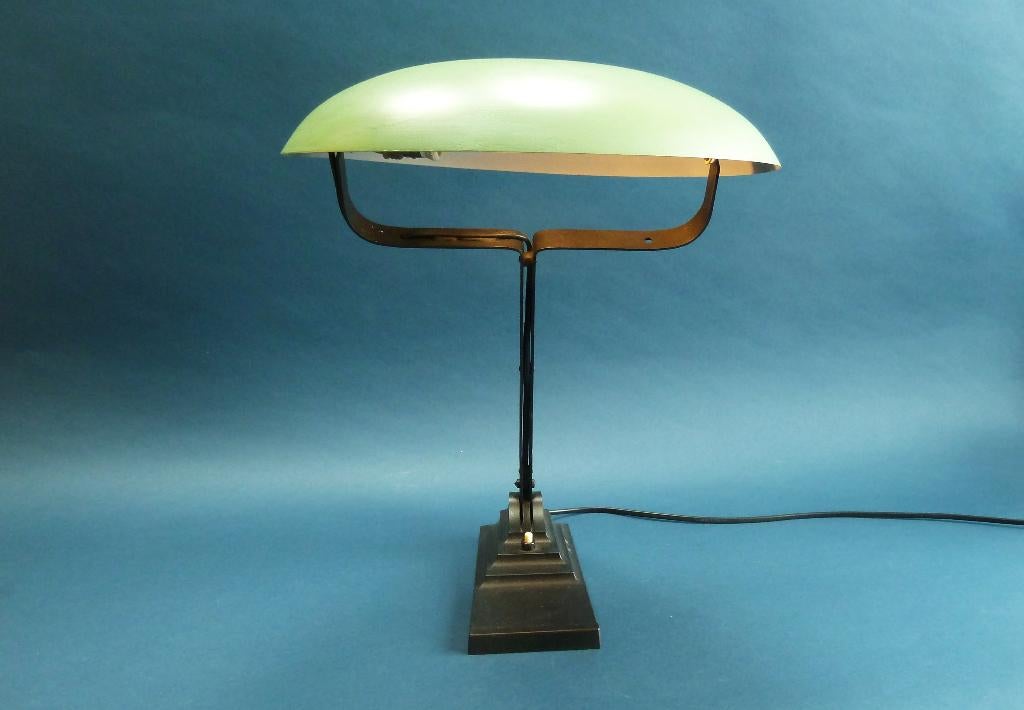 Bauhaus  bureaulamp, Huis en Inrichting, Lampen | Tafellampen, Gebruikt, Art deco, Ophalen of Verzenden, Metaal