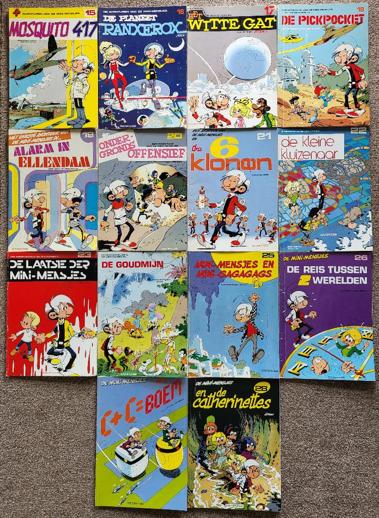 de Mini Mensjes - 28 stripboeken, Meerdere stripboeken, Ophalen of Verzenden, Gelezen, Pierre Seron