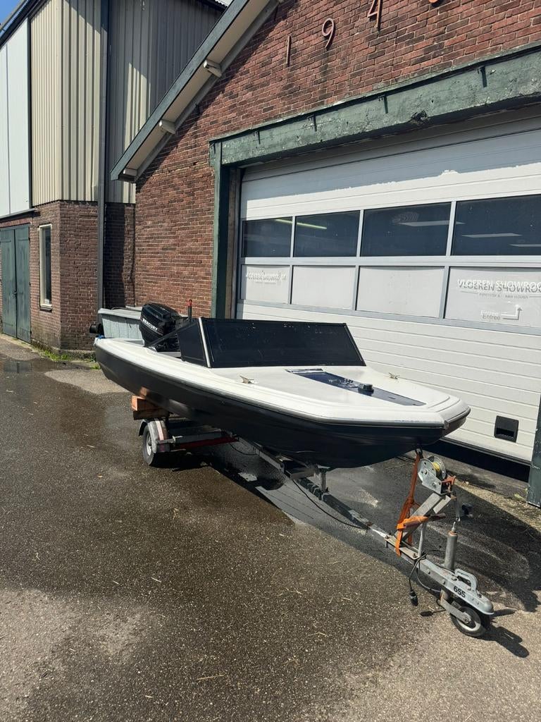 Leuke Beekman speedboot met 60pk Mercury - Opknapper, Gebruikt, 50 pk of meer, Ophalen of Verzenden, Snelvarend