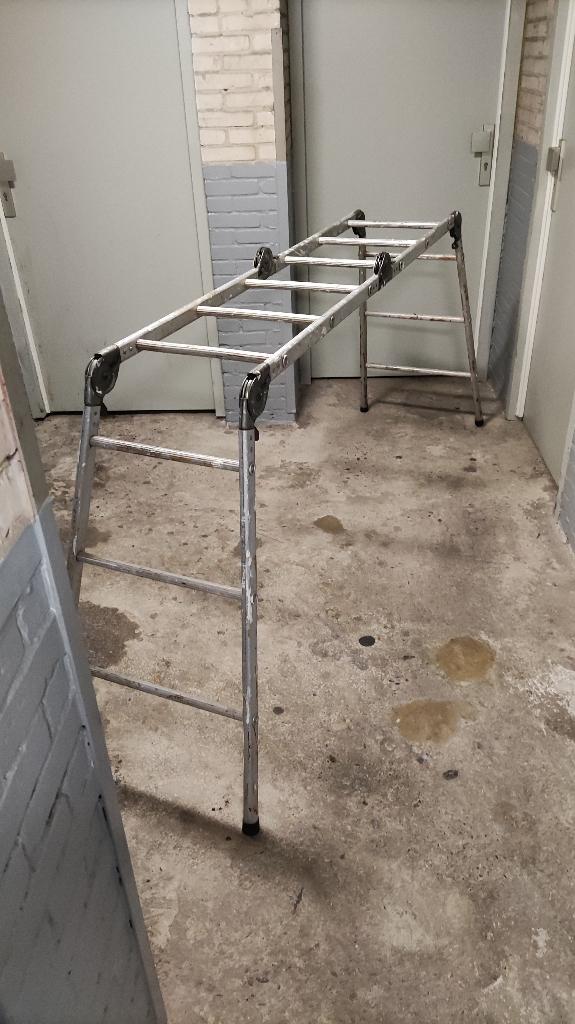 Aluminium vouwladder, Ophalen, Gebruikt, Ladder, Opvouwbaar of Inschuifbaar