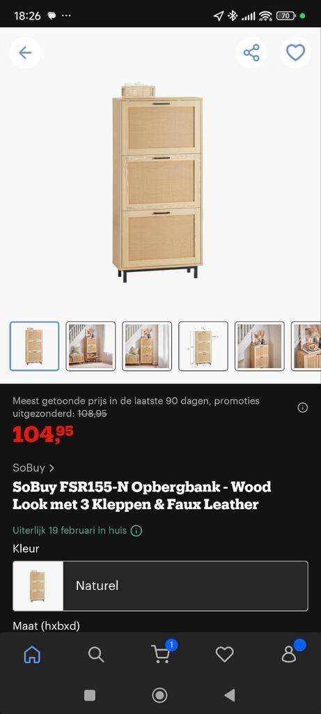 Stijlvolle schoenenkast met 3 kleppen, Ophalen of Verzenden, Nieuw, Modern