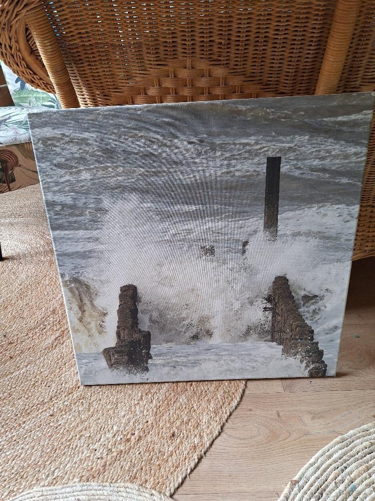 Canvas Zee, 125 cm of meer, Ophalen of Verzenden, Zo goed als nieuw, Schilderij