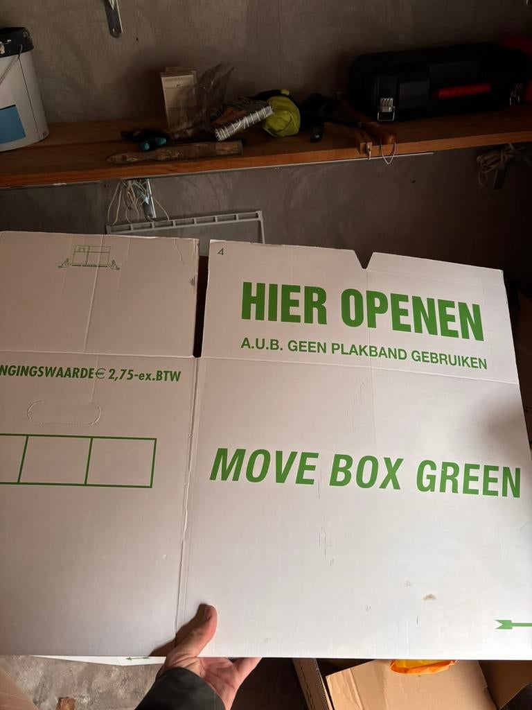 Verhuis dozen +-80 stuks in goede staat, Doe-het-zelf en Verbouw, Kratten en Dozen, Ophalen of Verzenden, Zo goed als nieuw, Doos