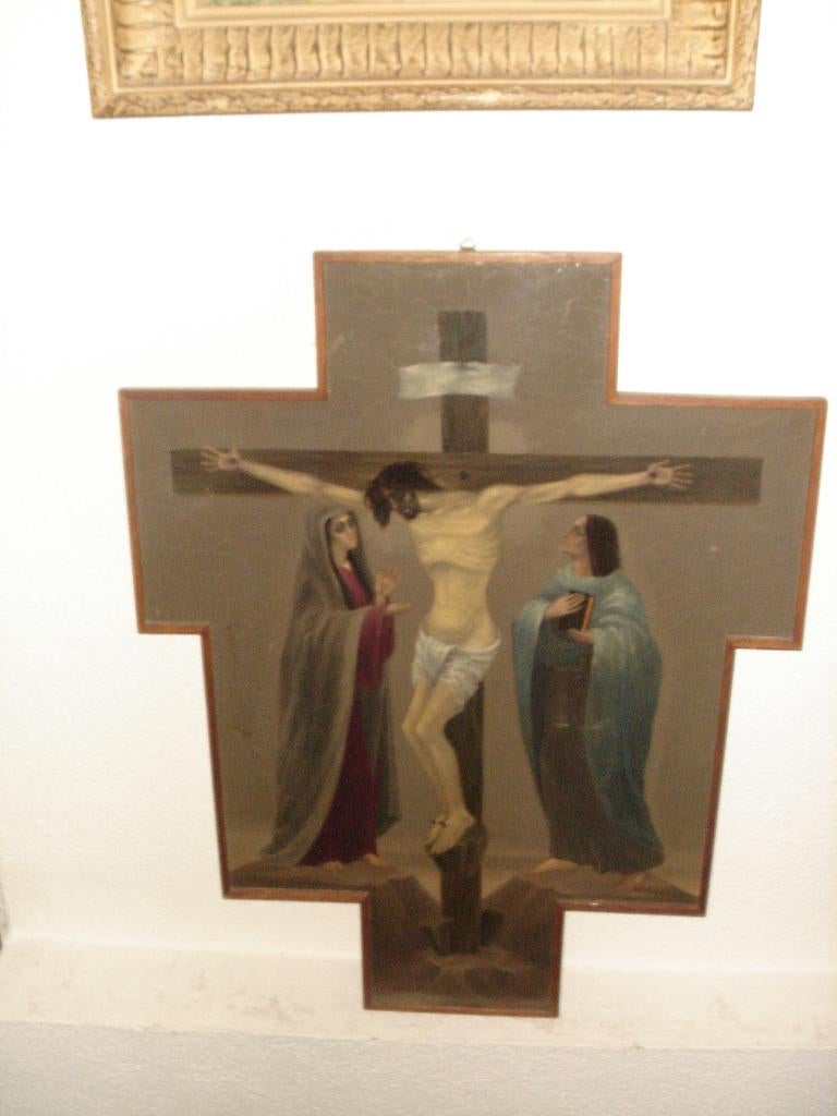 Old oil painting, { Religious - is signed and dated}., Antiek en Kunst, Ophalen of Verzenden
