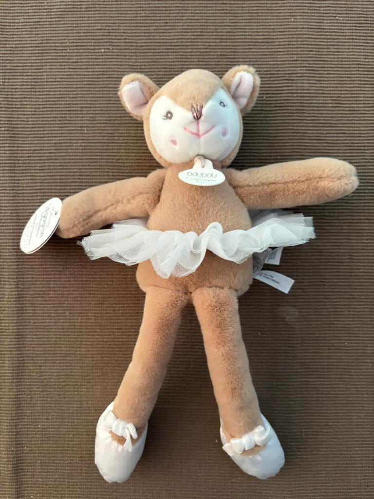 Doudou et compagnie ballerina hertje knuffel nieuw kaartje!, Kinderen en Baby's, Speelgoed | Knuffels en Pluche, Zo goed als nieuw