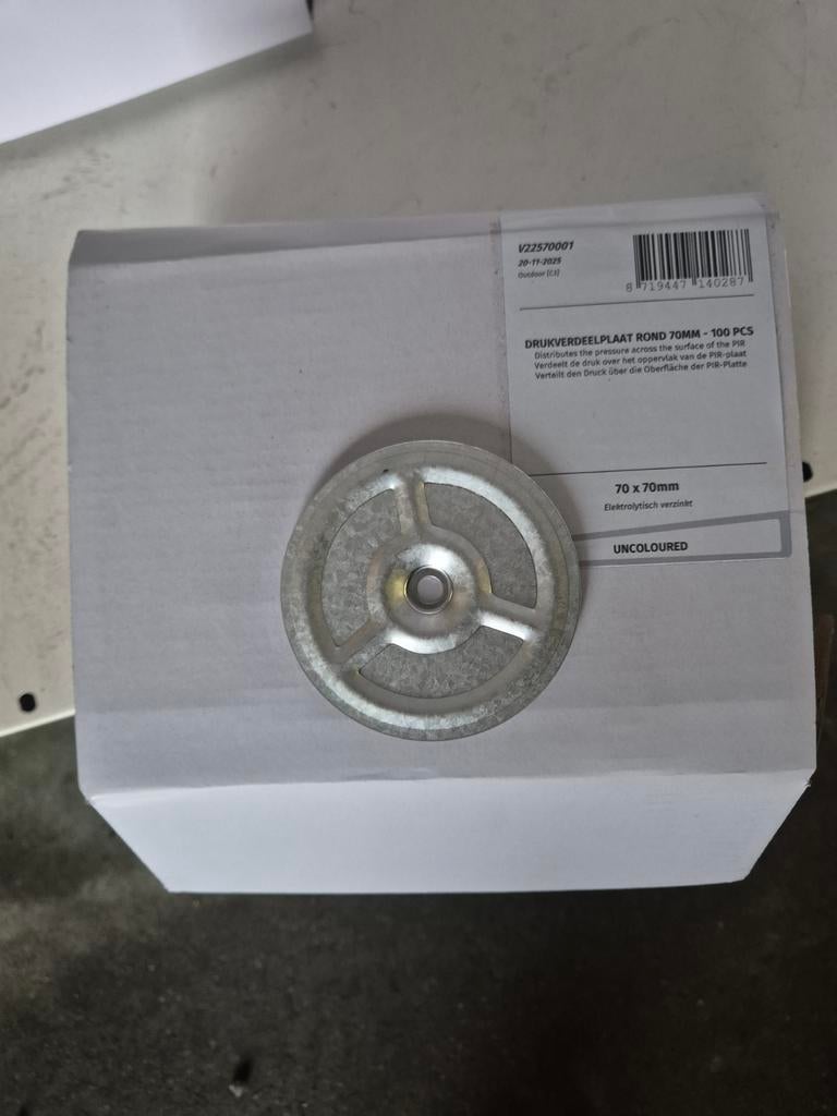 Drukverdeelplaat rond 70mm + schroeven, Ophalen of Verzenden, Nieuw, Minder dan 50 mm, Schroeven