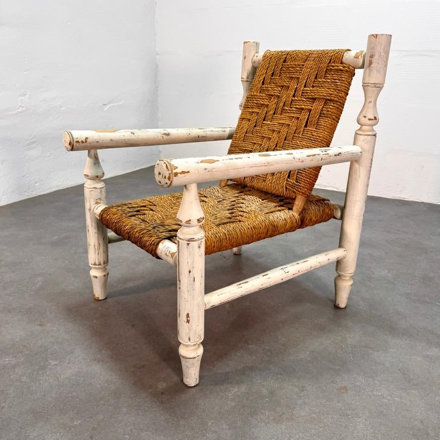 Touw fauteuil  Audoux & Minet, 1970's, Ophalen of Verzenden