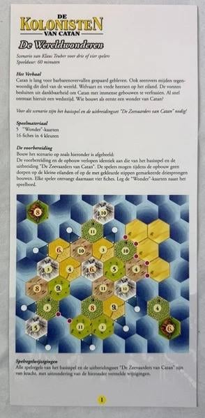 Kolonisten van Catan Wereldwonderen Uitbreiding spel vintage, Coolsingel 104, 3011 AG Rotterdam, Netherlands, Verzenden, Zo goed als nieuw