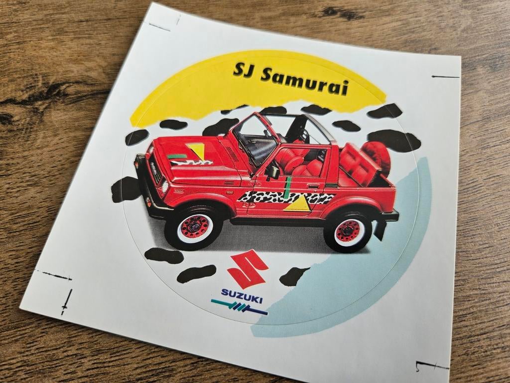 Suzuki SJ SAMURAI stickers rond +/- 9cm, Ophalen of Verzenden, Nieuw