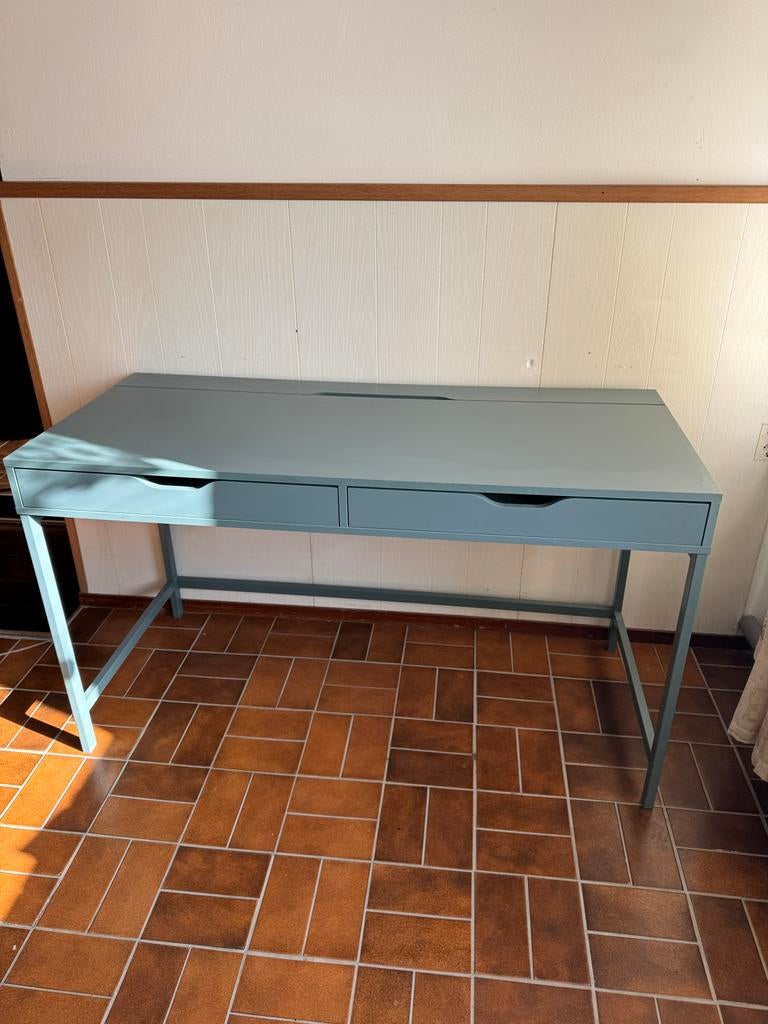 Alex bureau groot in turquoise, Ophalen, Gebruikt
