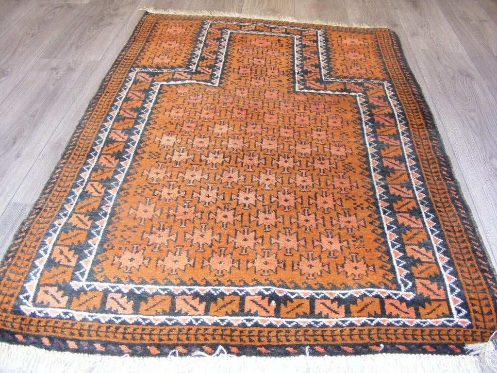 Handgeknoopt Perzisch Tapijt Afghaan .Maat:0.89X133m, 100 tot 150 cm, Verzenden, 50 tot 100 cm, Zo goed als nieuw