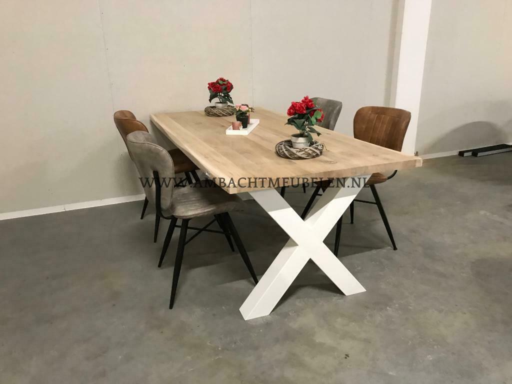 Eiken Boomstam tafels Recht Ovaal Rond SHOWROOM ELKE DAG OPE, Huis en Inrichting, Ophalen of Verzenden, Nieuw, Ovaal, Eikenhout