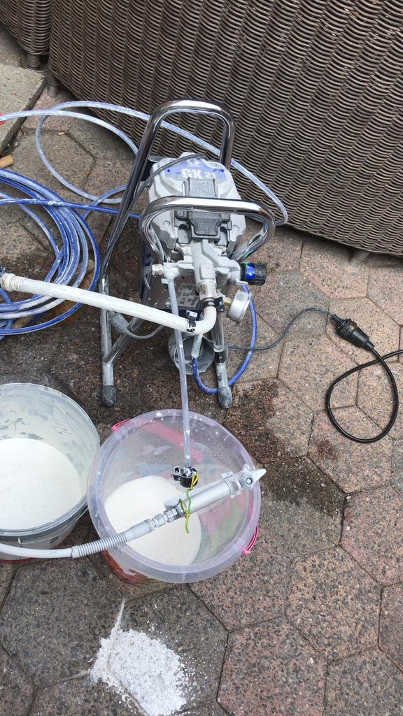 Latex spuiten, Binnenschilderwerk